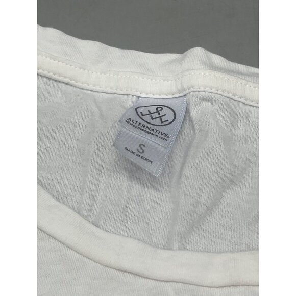 alternative sleeveless sheer shirt white cotton athletic size small READ - Picture 2 of 5